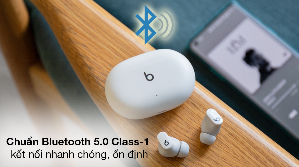 Tai nghe Bluetooth True Wireless Beats Studio Buds MJ4X3 - Chuẩn Bluetooth 5.0 Class-1 cho kết nối nhanh chóng 